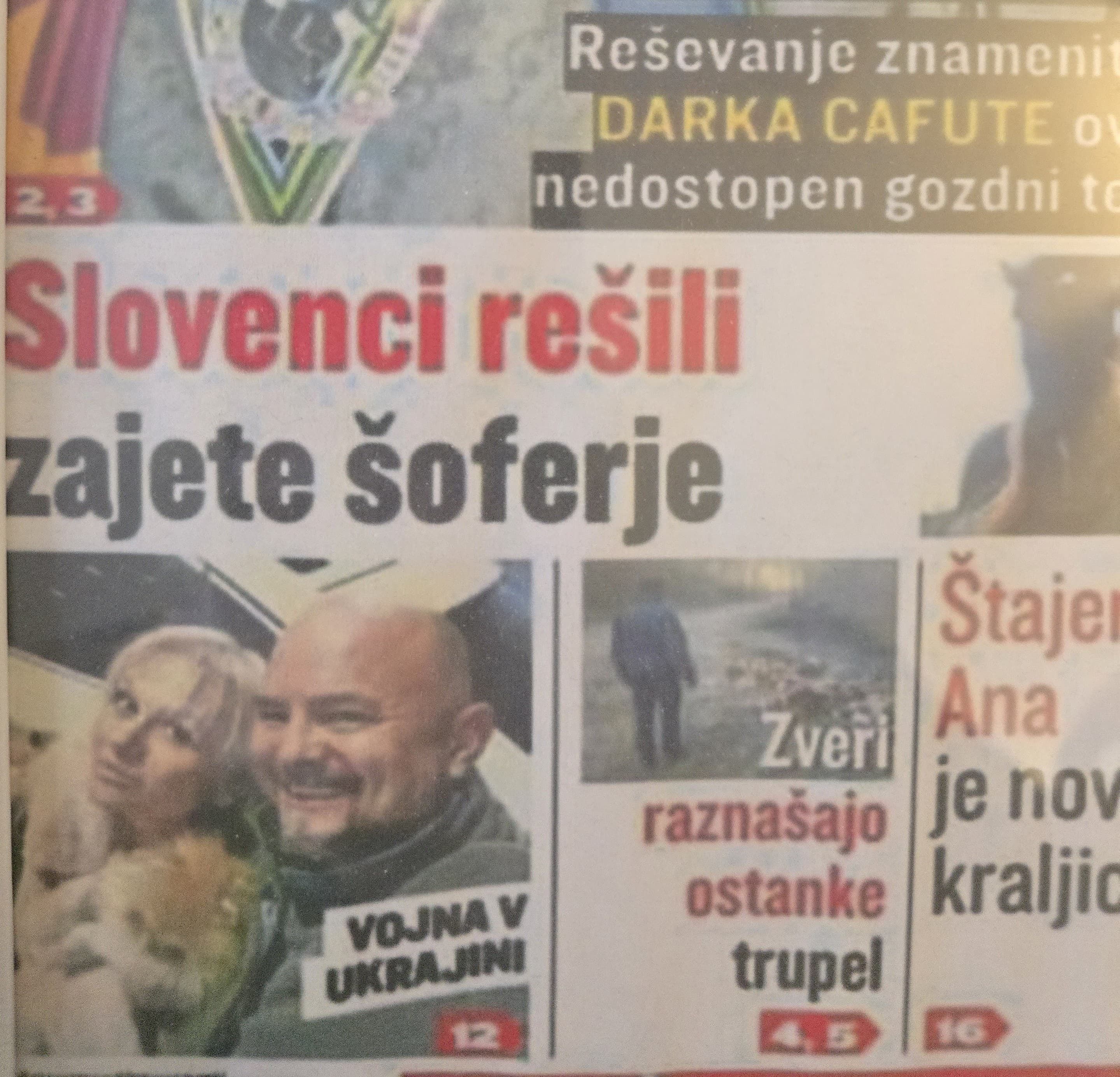 Clanak: Akcija resevanja voznikov tovornih vozil iz vojnega obmocja